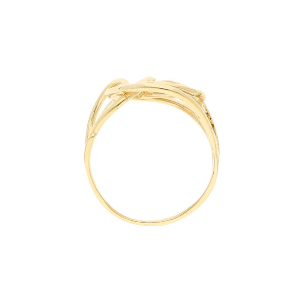 Anillo calado en oro amarillo 14 kilates.