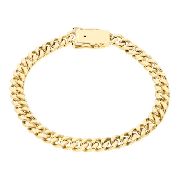 Pulsera eslabón encontrado en oro amarillo 18 kilates.