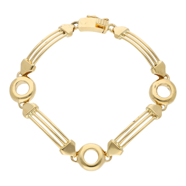 Pulsera eslabón articulado en oro amarillo 18 kilates