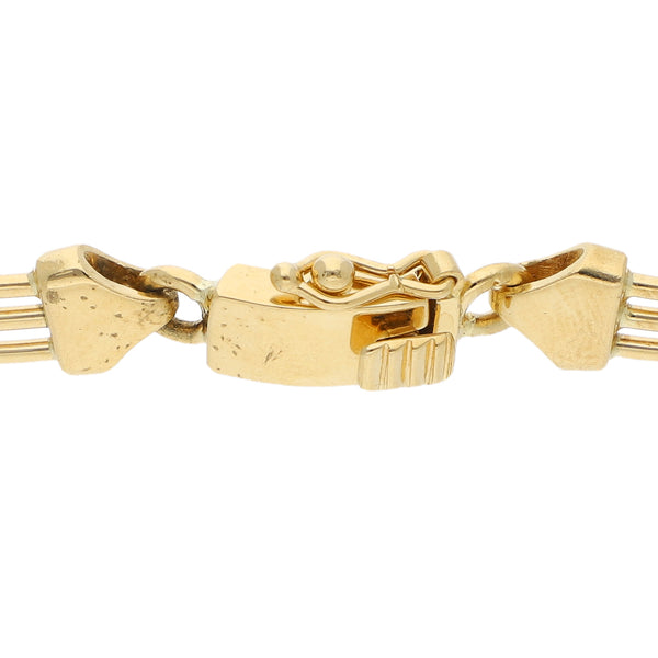 Pulsera eslabón articulado en oro amarillo 18 kilates