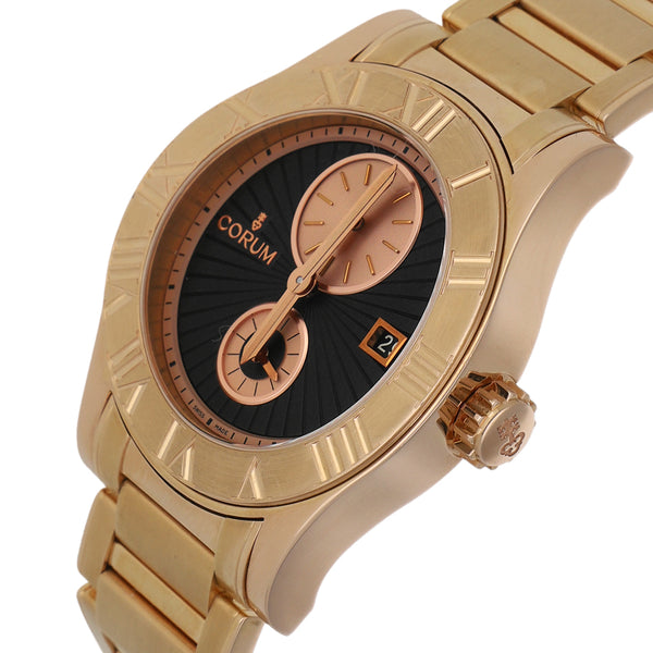 Reloj Corum para caballero modelo Romvlvs Dual Time en oro rosa 18 kilates.