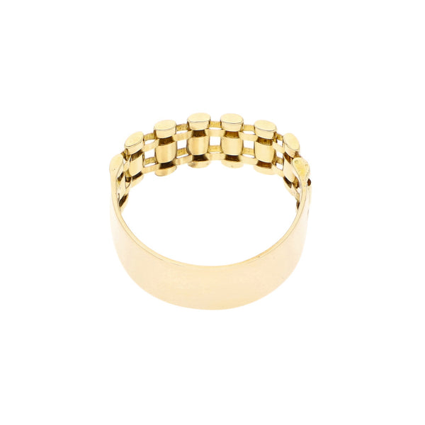 Anillo articulado en oro amarillo 14 kilates.