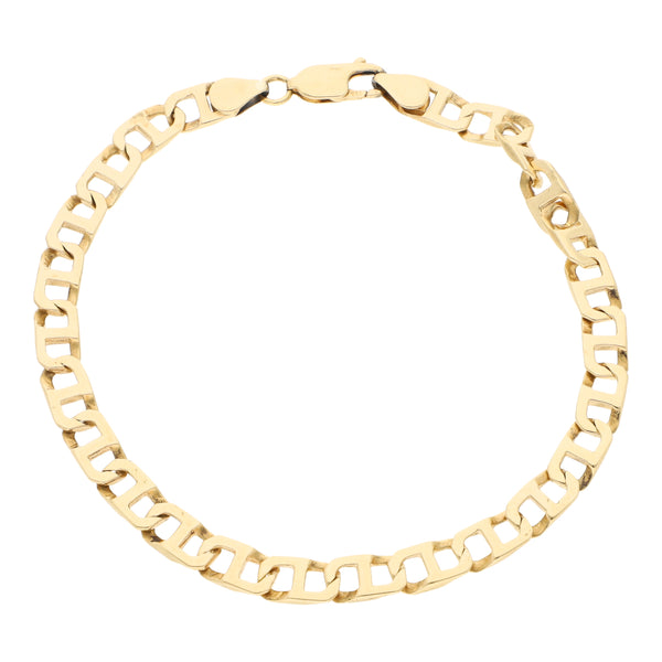 Pulsera eslabón nudo marino en oro amarillo 14 kilates.