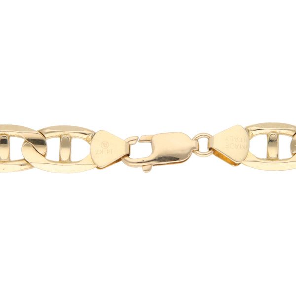 Pulsera eslabón nudo marino en oro amarillo 14 kilates.