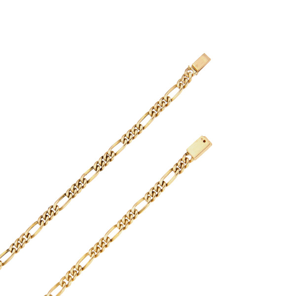 Collar de tres eslabones por uno en oro amarillo 18 kilates.