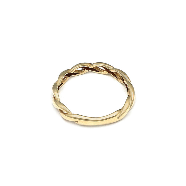 Anillo calado en oro amarillo 14 kilates.