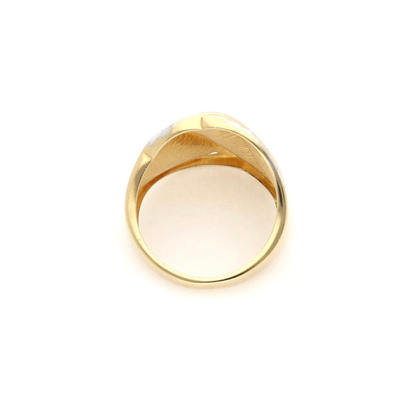 Anillo estilizado en oro amarillo 14 kilates.