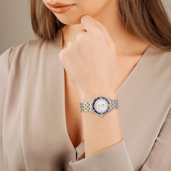 Reloj Breitling para dama modelo Lady J vistas oro amarillo 18 kilates.