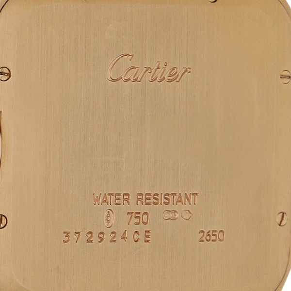 Reloj Cartier para caballero modelo Santos Dumont caja y broche en oro rosa 18 kilates.