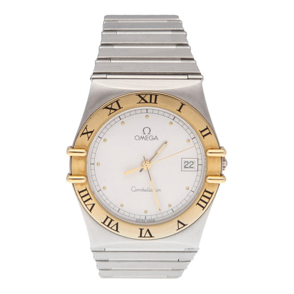 Reloj Omega para caballero modelo Constellation vistas oro amarillo 18 kilates.