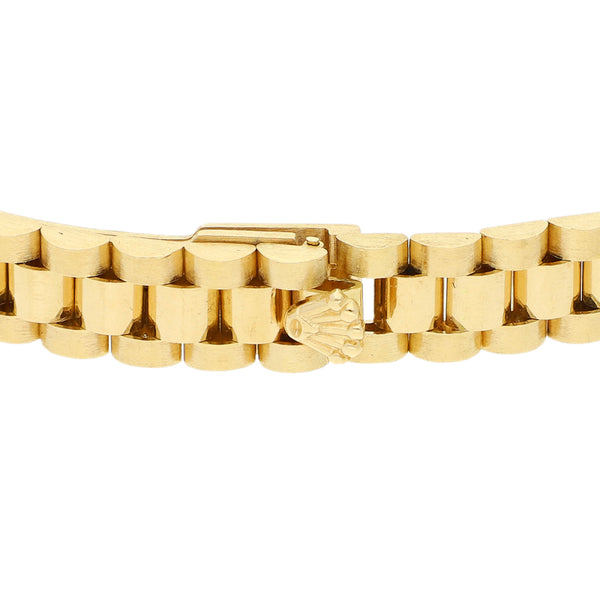 Pulsera eslabón articulado con diamantes en oro amarillo 18 kilates.