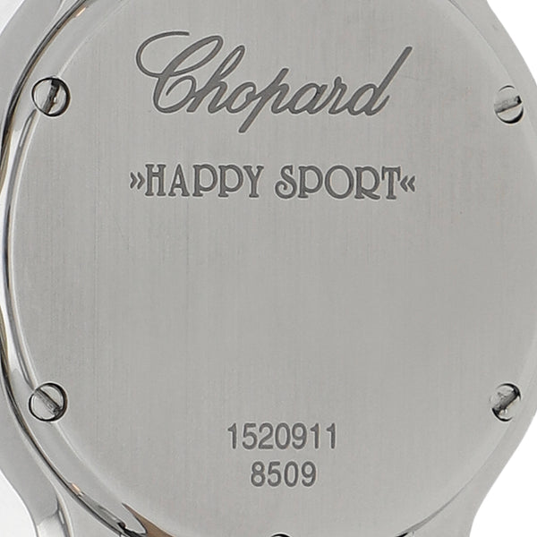 Reloj Chopard para dama modelo Happy Sport bisel en oro rosa 18 kilates.