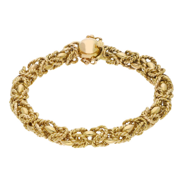 Pulsera eslabón articulado en oro amarillo 18 kilates.