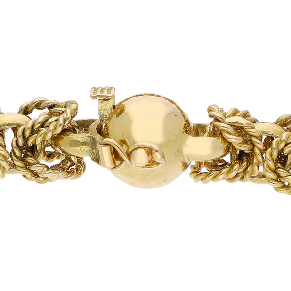 Pulsera eslabón articulado en oro amarillo 18 kilates.