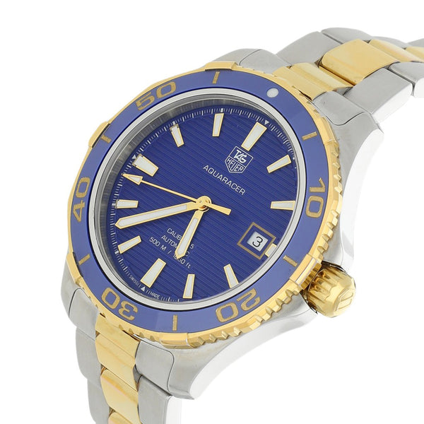 Reloj Tag Heuer par caballero modelo Aquaracer Calibre 5 vistas oro amarillo 18 kilates.