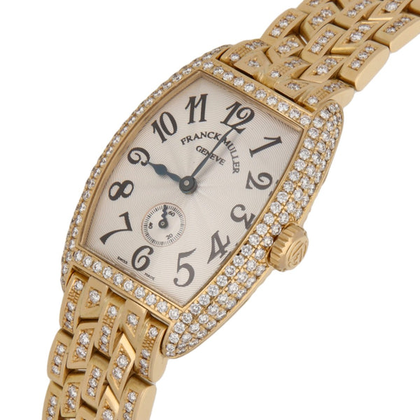 Reloj Franck Muller para dama modelo Curvex en oro amarillo 18 kilates.