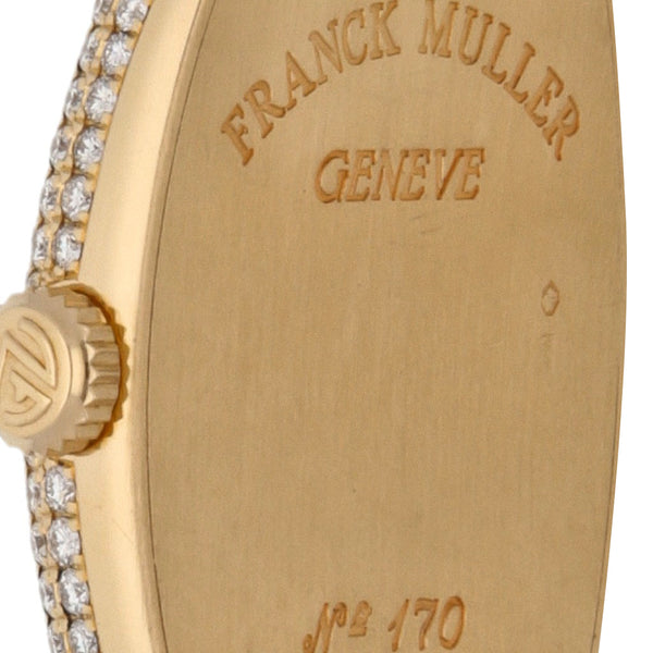 Reloj Franck Muller para dama modelo Curvex en oro amarillo 18 kilates.