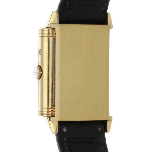 Reloj Jaeger-LeCoultre para caballero modelo Reverso caja y broche en oro amarillo 18 kilates.