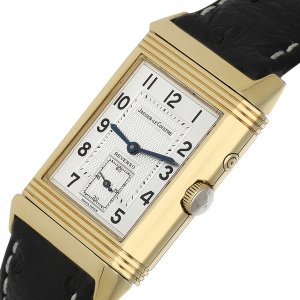 Reloj Jaeger-LeCoultre para caballero modelo Reverso caja y broche en oro amarillo 18 kilates.