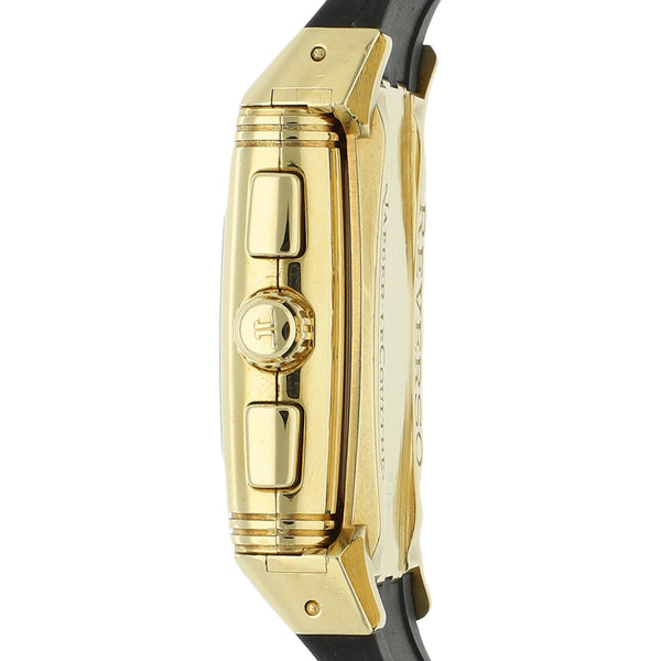 Reloj Jaeger-LeCoultre para caballero modelo Reverso caja y broche en oro amarillo 18 kilates.