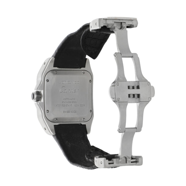 Reloj Cartier para caballero/unisex modelo Santos 100 Medium vistas en oro rosa 18 kilates.