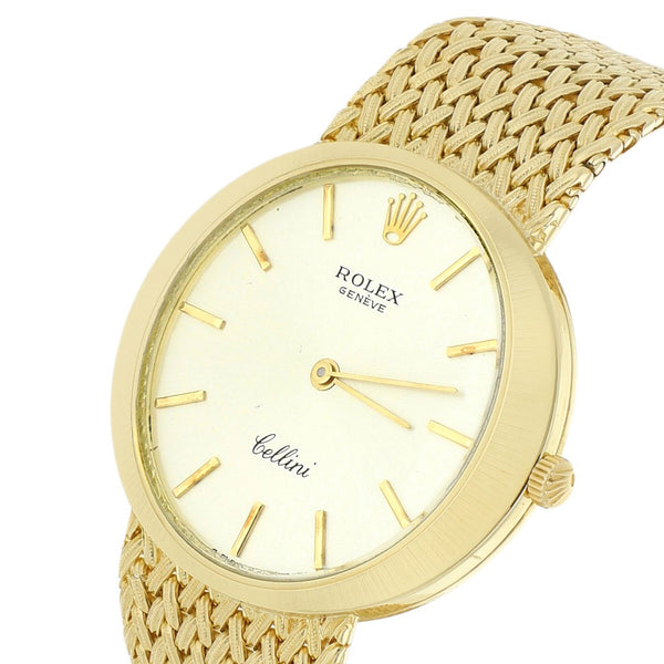 Reloj Rolex para dama modelo Cellini en oro amarillo 18 kilates.