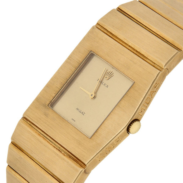 Reloj Rolex para caballero modelo King Midas en oro amarillo 18 kilates.