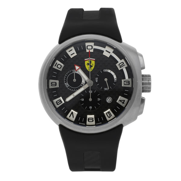 Reloj Ferrari para caballero en acero correa caucho.