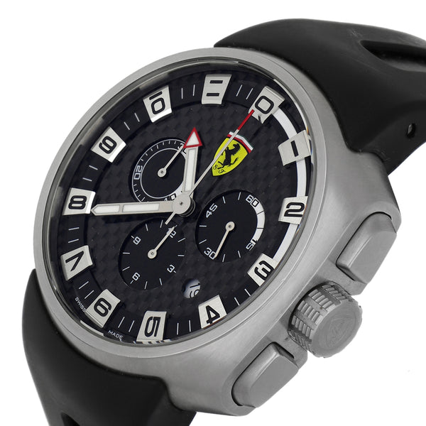 Reloj Ferrari para caballero en acero correa caucho.