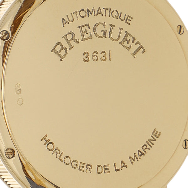 Reloj Breguet para caballero modelo Horlorguer de la Marine caja y broche en oro amarillo 18 kilates.