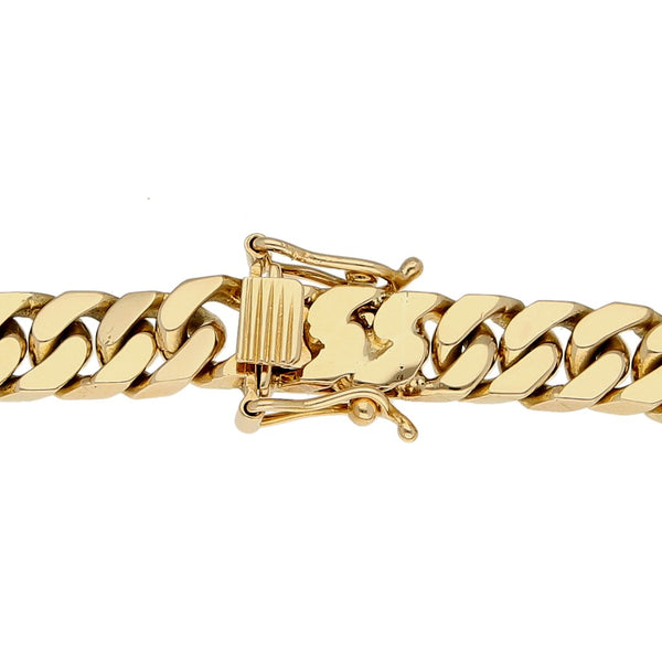 Pulsera eslabón encontrado en oro amarillo 14 kilates.