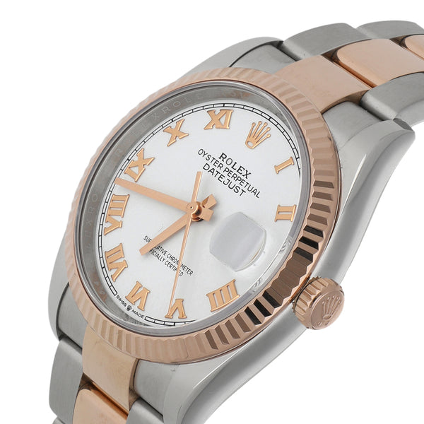 Reloj Rolex para caballero modelo Oyster Perpetual DateJust vistas en oro rosa 18 kilates.