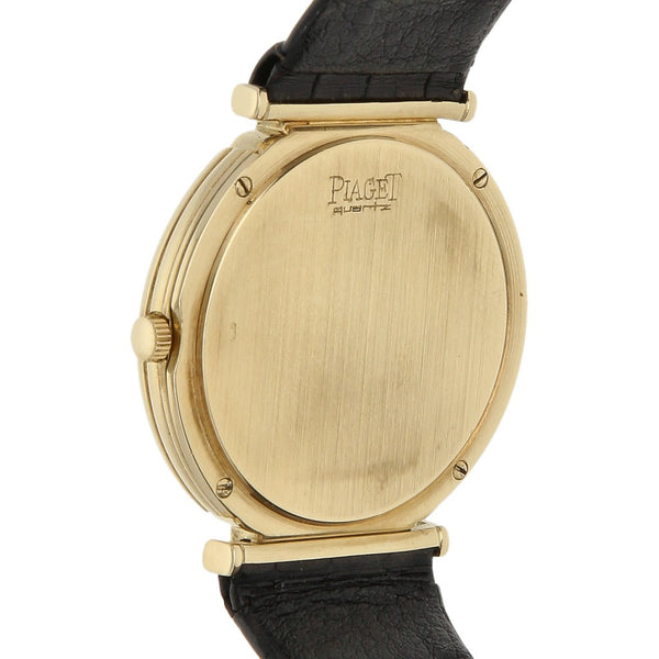 Reloj Piaget para caballero modelo Polo caja y hebilla en oro amarillo 18 kilates.