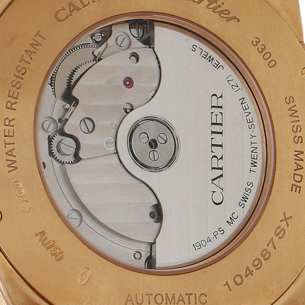 Reloj Cartier para caballero modelo Calibre de Cartier en oro rosa 18 kilates.