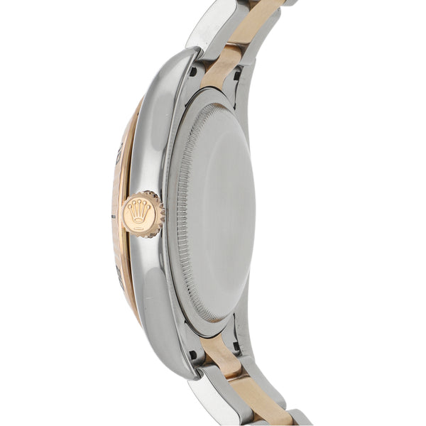 Reloj Rolex para caballero modelo Oyster Perpetual DateJust Turn-O-Graph vistas oro rosa 18 kilates.