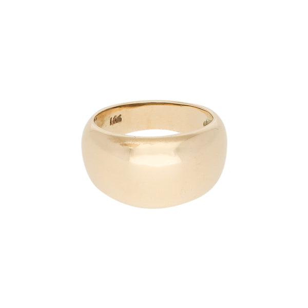 Anillo liso en oro amarillo 14 kilates.