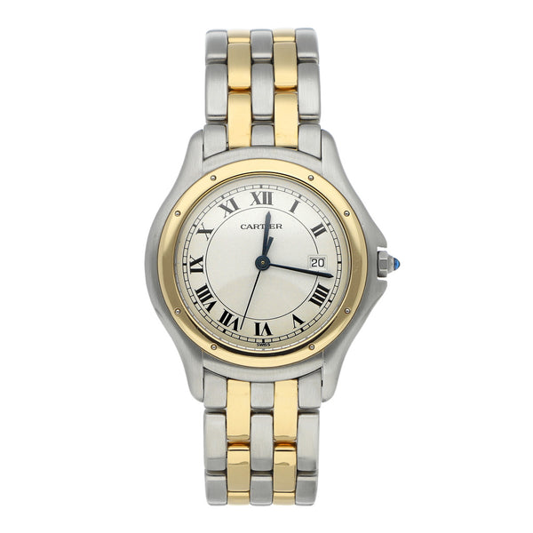 Reloj Cartier para caballero modelo Panthere Cougar vistas oro amarillo 18 kilates.