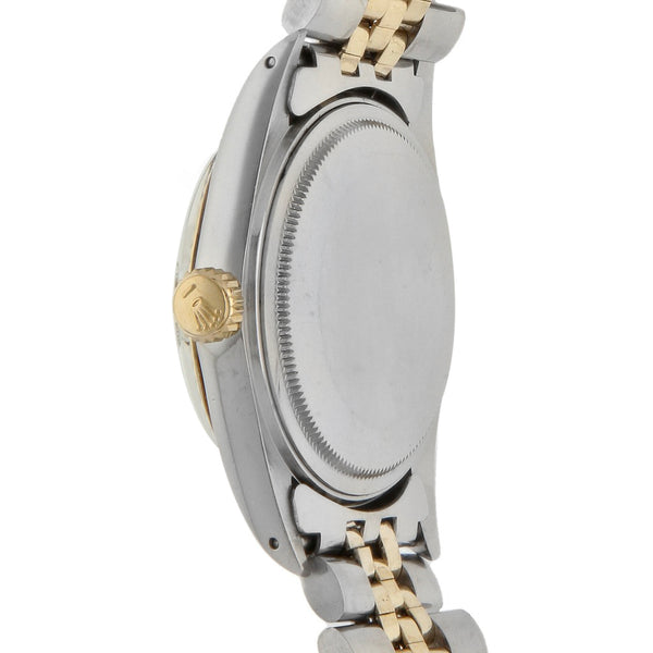 Reloj Rolex para caballero modelo Oyster Perpetual DateJust vistas en oro amarillo 14 kilates.