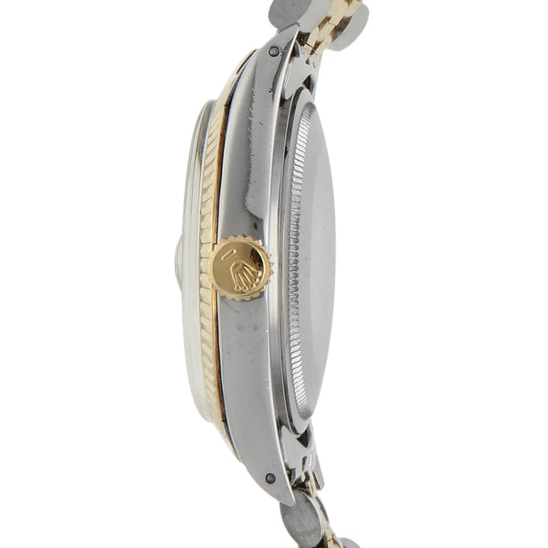Reloj Rolex para caballero modelo Oyster Perpetual DateJust vistas en oro amarillo 14 kilates.