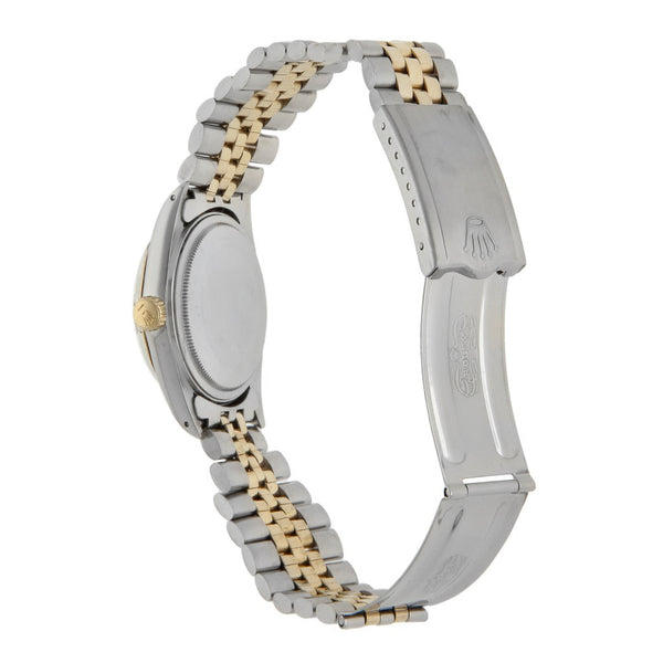 Reloj Rolex para caballero modelo Oyster Perpetual DateJust vistas en oro amarillo 14 kilates.