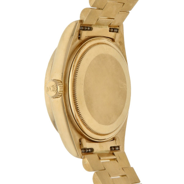 Reloj Rolex para caballero Oyster Perpetual Day-Date en oro amarillo 18 kilates.