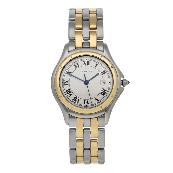 Reloj Cartier para caballero/unisex modelo Panthere Cougar vistas en oro amarillo 18 kilates.