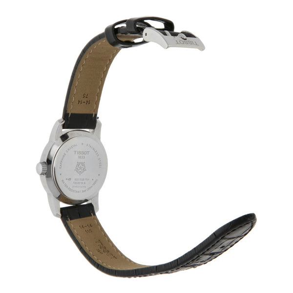 Reloj Tissot para dama en acero inoxidable correa piel.