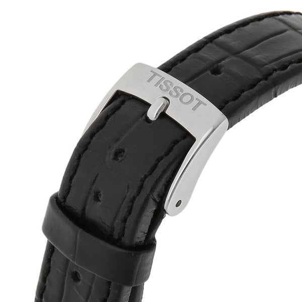 Reloj Tissot para dama en acero inoxidable correa piel.