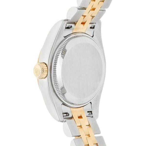 Reloj Rolex para dama modelo Oyster Perpetual DateJust vistas oro amarillo 18 kilates.