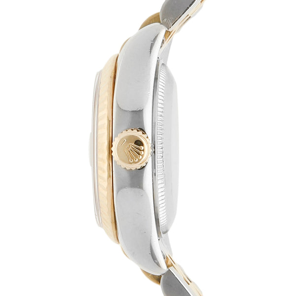 Reloj Rolex para dama modelo Oyster Perpetual DateJust vistas oro amarillo 18 kilates.