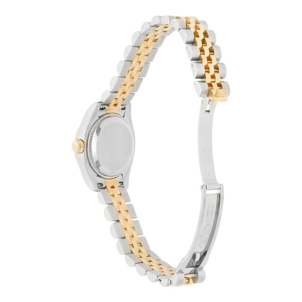 Reloj Rolex para dama modelo Oyster Perpetual DateJust vistas oro amarillo 18 kilates.