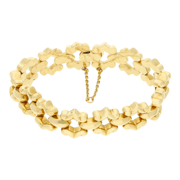 Pulsera eslabón articulado en oro amarillo 18 kilates.