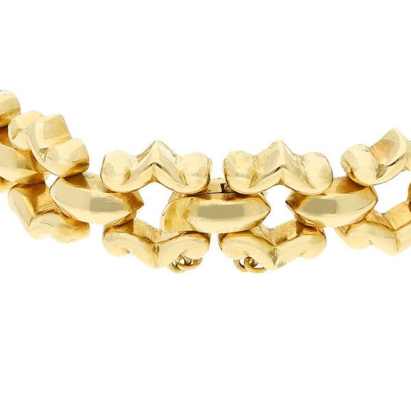 Pulsera eslabón articulado en oro amarillo 18 kilates.