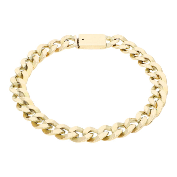 Pulsera eslabón encontrado en oro amarillo 14 kilates.